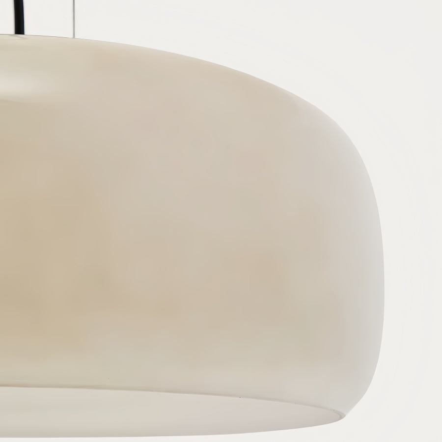 Lunorae Rounded Glass Pendant Lamp - Modern Sculptural Lighting for Living Room | Souliia