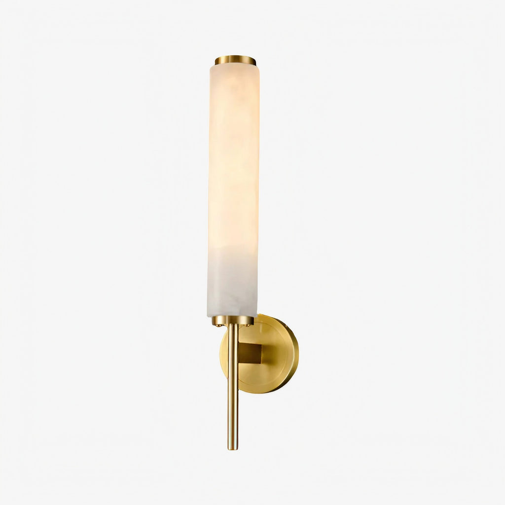 Solaryx Modern Alabaster Wall Sconce - Sculptural Living Room Mounted Light | Souliia