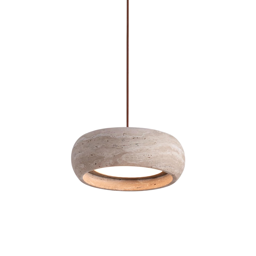 Travertin Trommel Pendelleuchte | Souliia