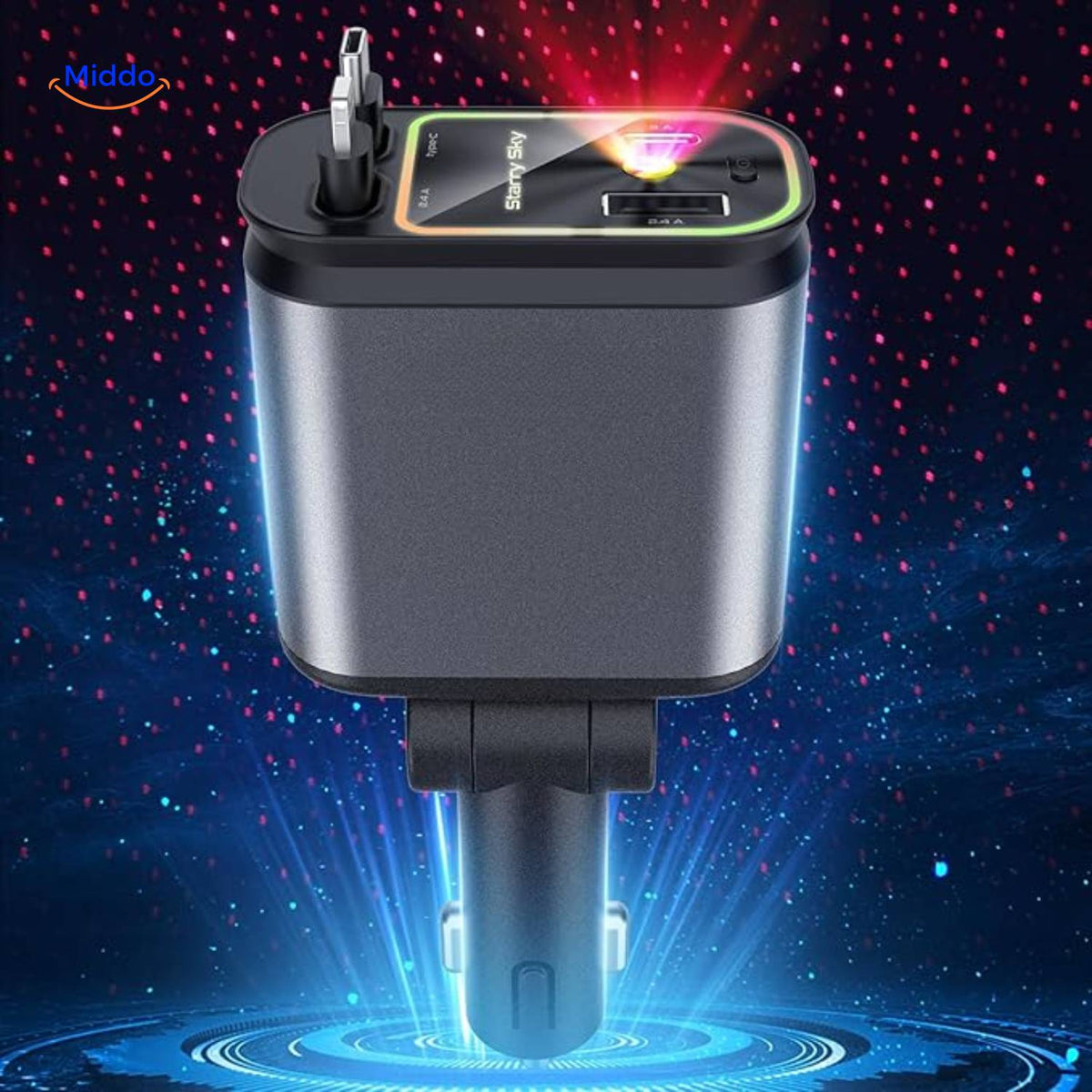 VoltAura — Charge Four Devices Fast & Light Up Your Night Drive Sky - Souliia