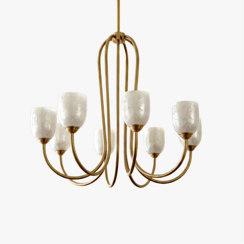 Shell Shade French Vintage Chandelier for Dining Room Lighting | Souliia