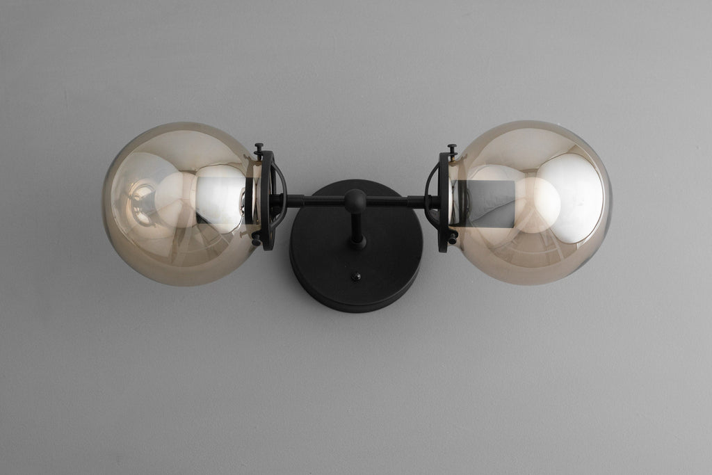 Lumio Globe Clear Glass – Modern Industrial Bathroom Vanity Light | Souliia