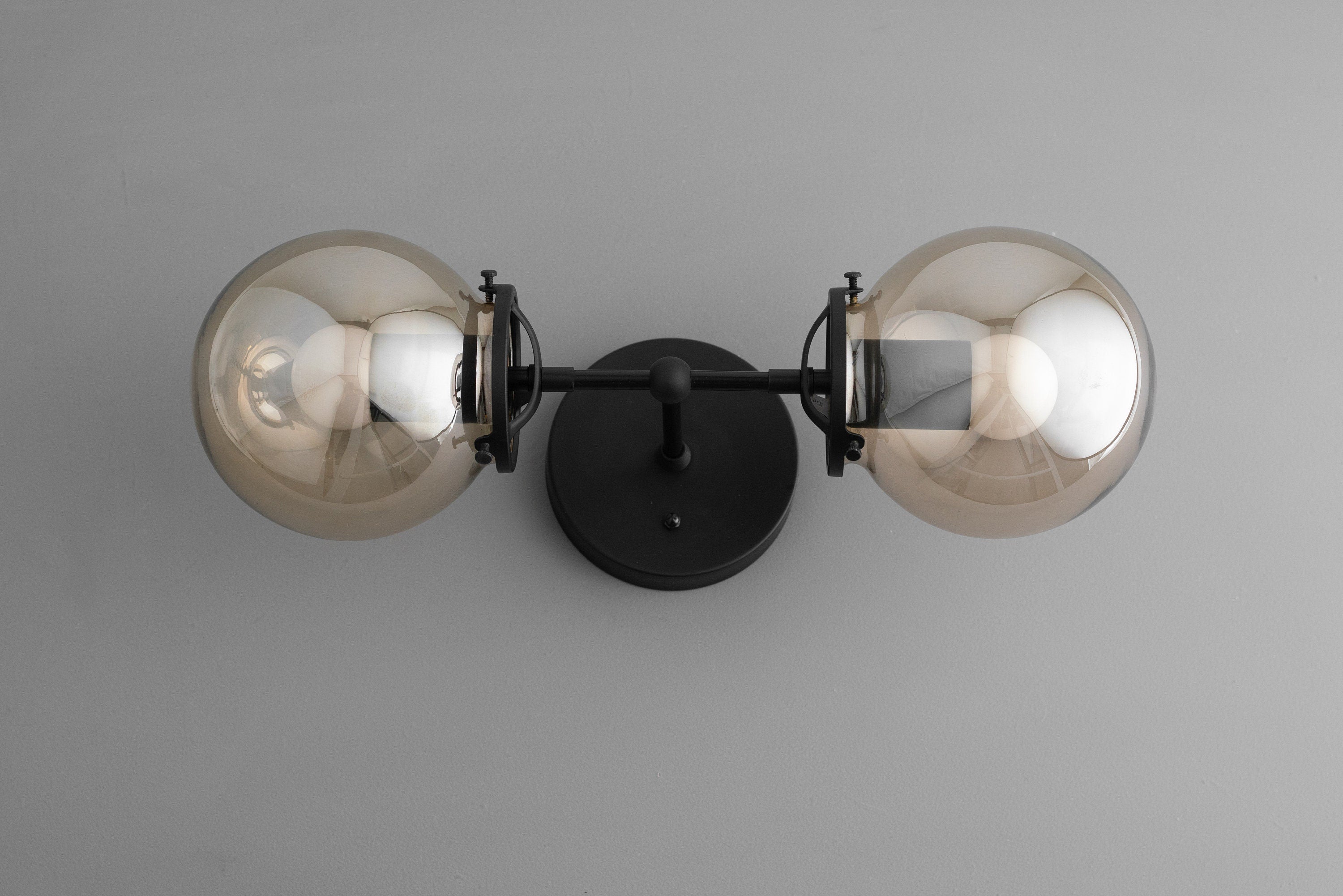 Lumio Globe Clear Glass – Modern Industrial Bathroom Vanity Light | Souliia