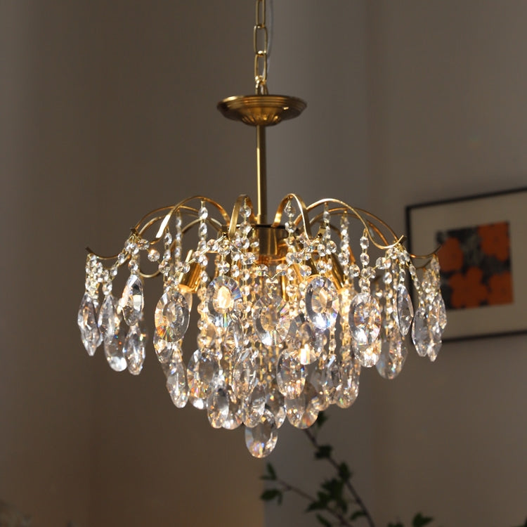 Lustrielle Sparkling Teardrop Branch Crystal Chandelier – Glamorous Retro Romantic Lighting for Dining Room | Souliia