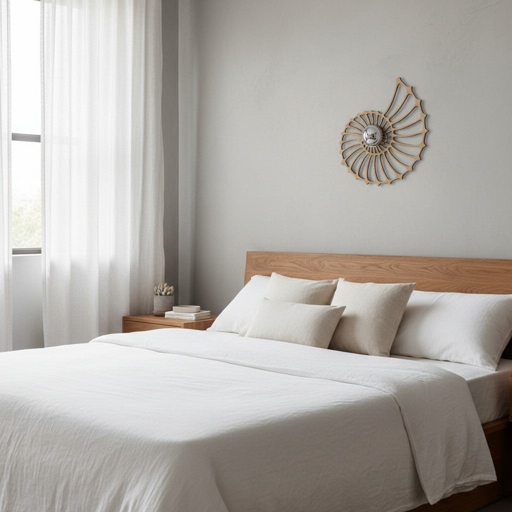 Spiralyn Nautilus-Schalen-Silhouette Moderne Wandleuchte - Beleuchtung für Wohnzimmer | Souliia