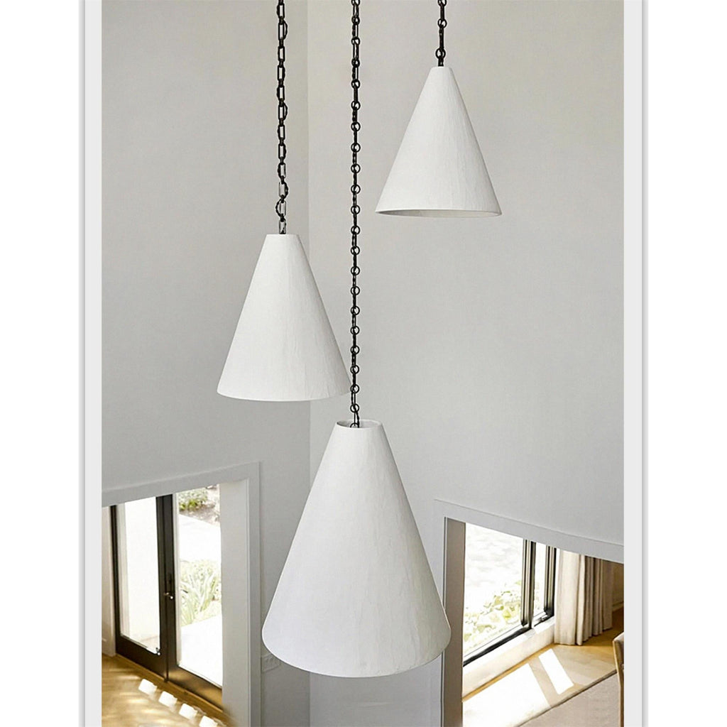 Lampada a sospensione in gesso bianco | Souliia