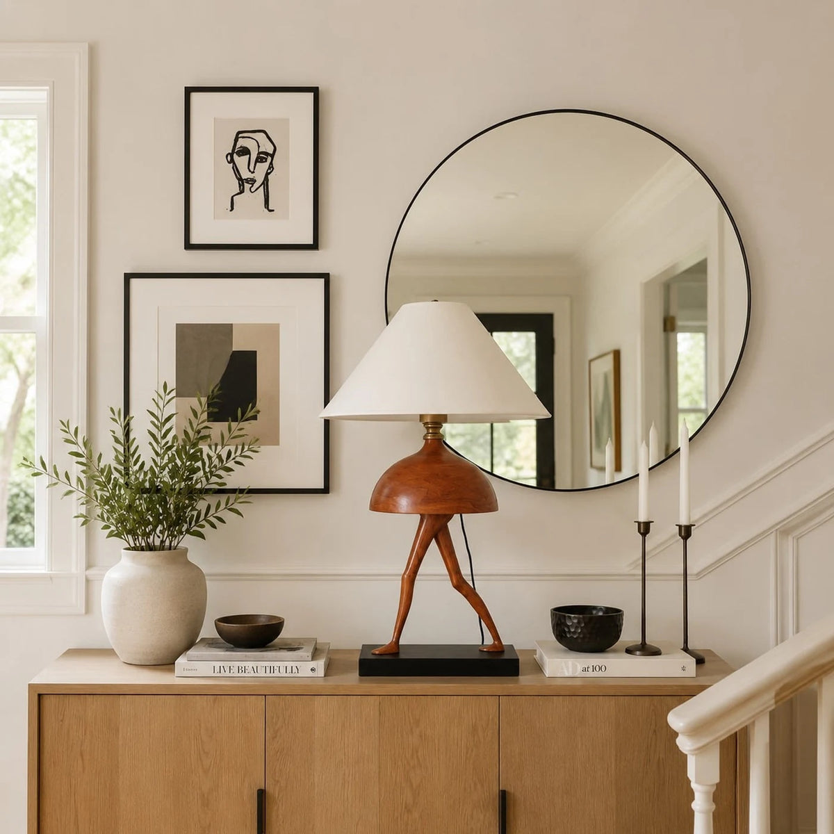 Sculptural Modern American Table Lamp | Souliia