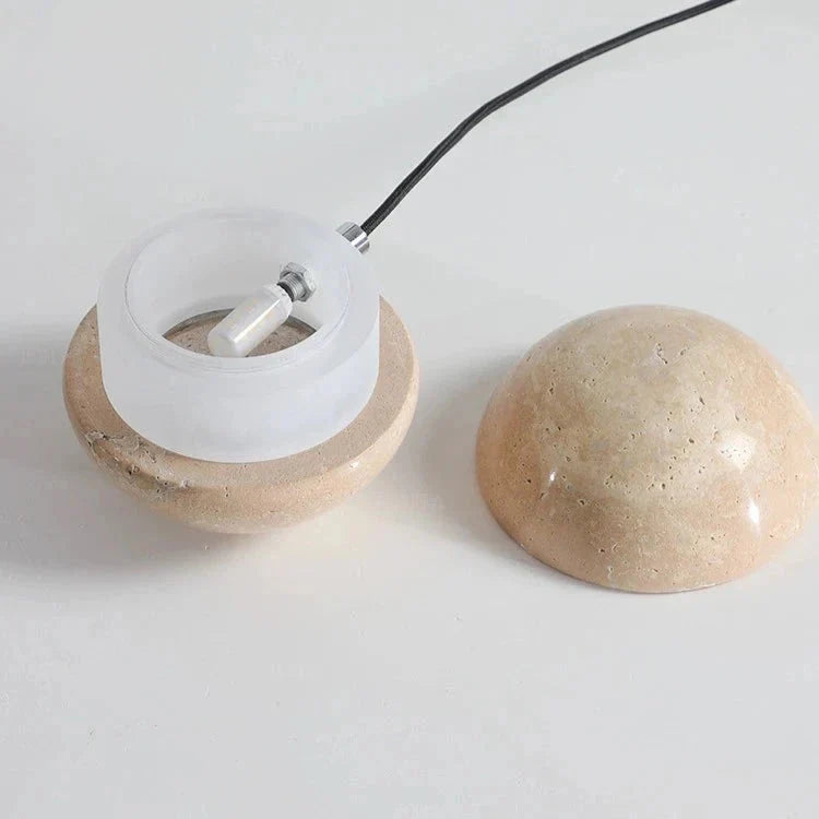 Travertin Lunar Pendelleuchte | Souliia
