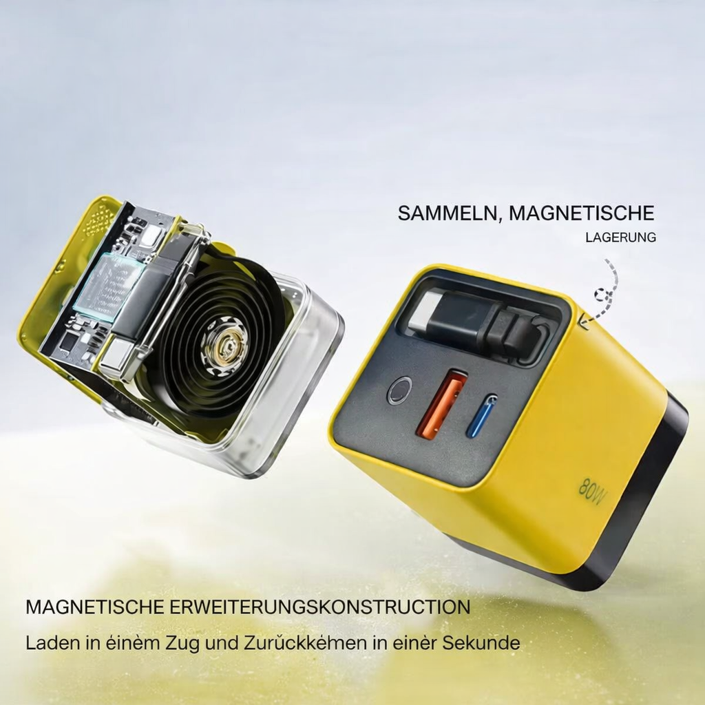 Turbocharger | Smart Turbocharger for Various Devices | GaN Quick Charge Wall Adapter | TurboCharge - Souliia