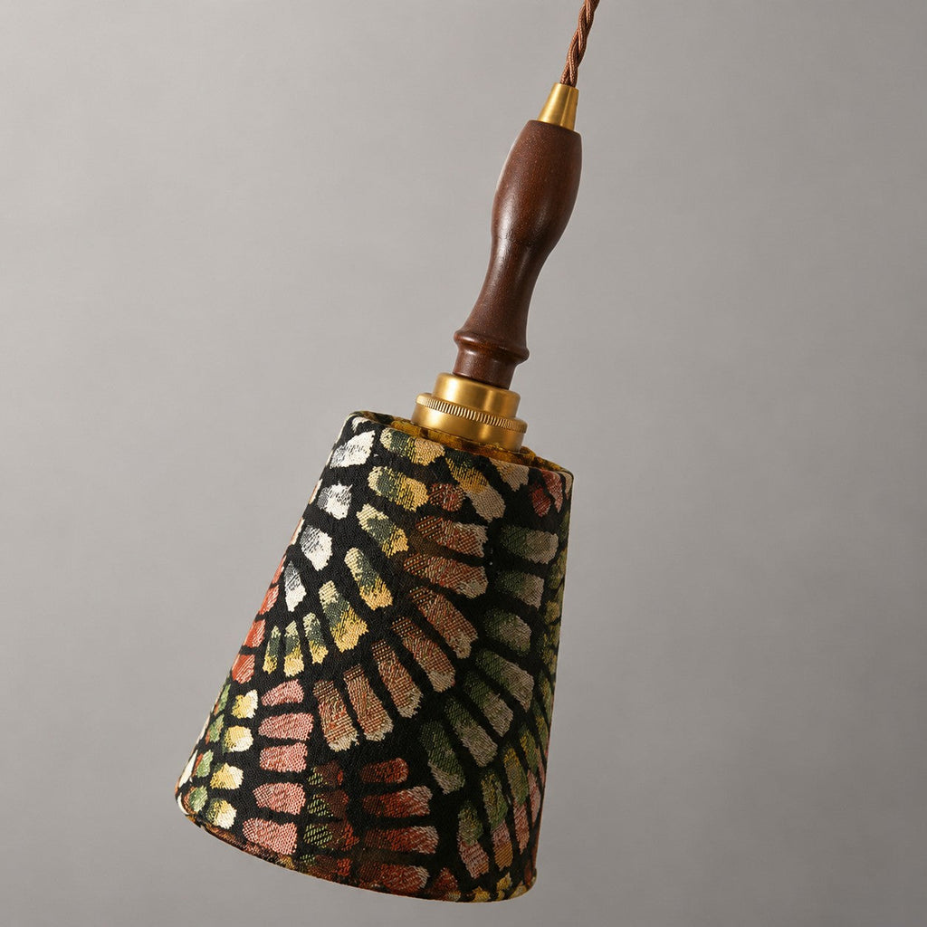 Patterned Fabric Fish-Line Pendant Light | Souliia