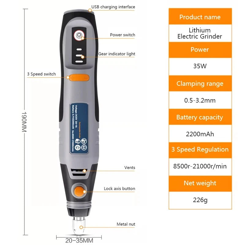 Cordless Engraving Pen — Precision Carving Tool for DIY Projects