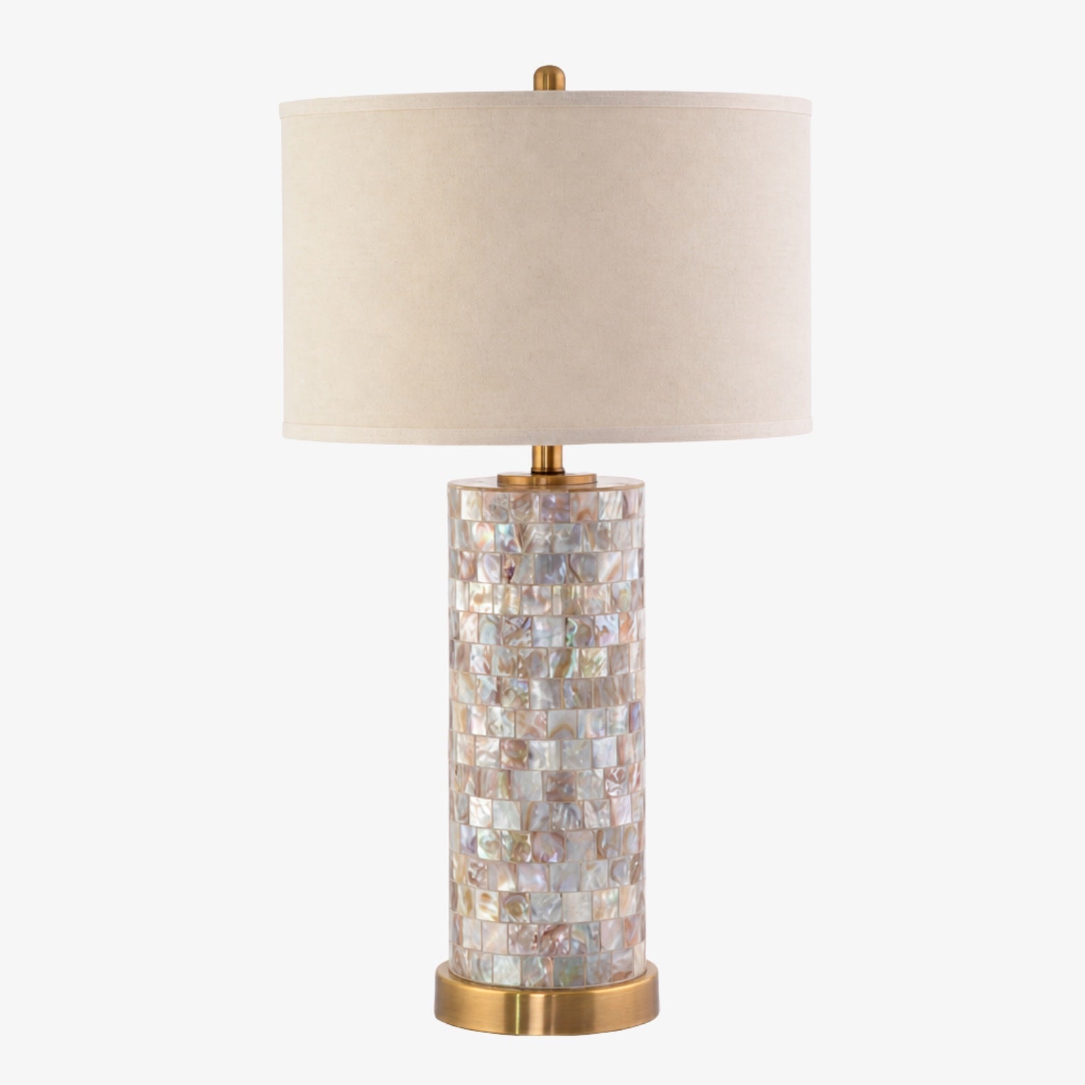 Soft Shade Crafted Table Lamp with Coastal Farmhouse Style for Living Room Decor | Souliia