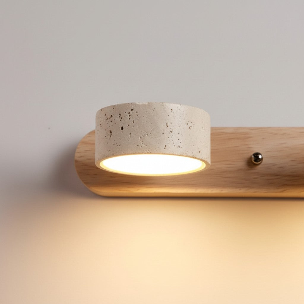 Travellia Moderne lineare Mehrkopf-Wandleuchte - Natürliche Stein Minimalistische Beleuchtung für Schlafzimmer und Flur | Souliia