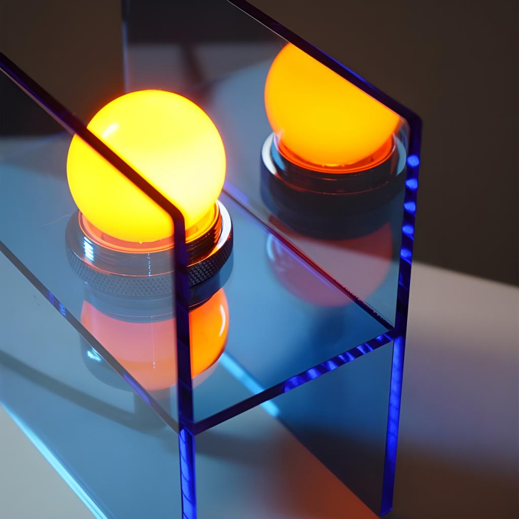 Sunset Ocean Horizon Gradient Tischlampe – Moderne Acryl-Lampe fürs Schlafzimmer | Souliia