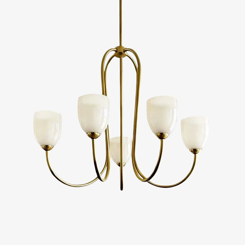 Shell Shade French Vintage Chandelier for Dining Room Lighting | Souliia