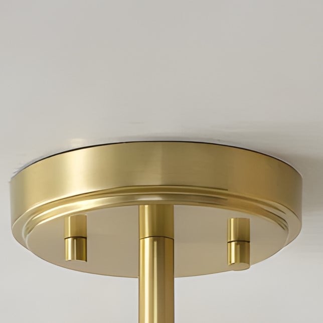 Rivora Fluted Glass Ceiling Lamp Contemporary Semi Flush Mount for Entryway and Living Room | Souliia
