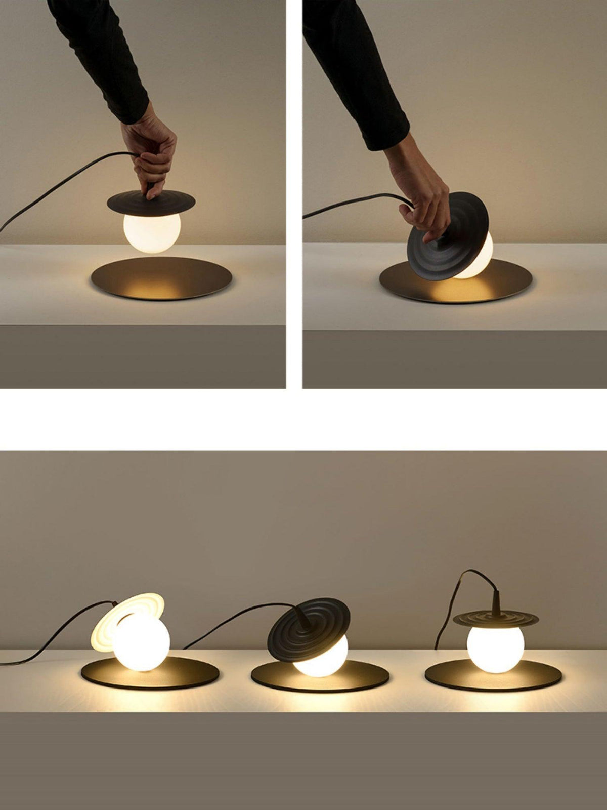Moderne klassisk pladespiller-bordlampe M31 | Souliia