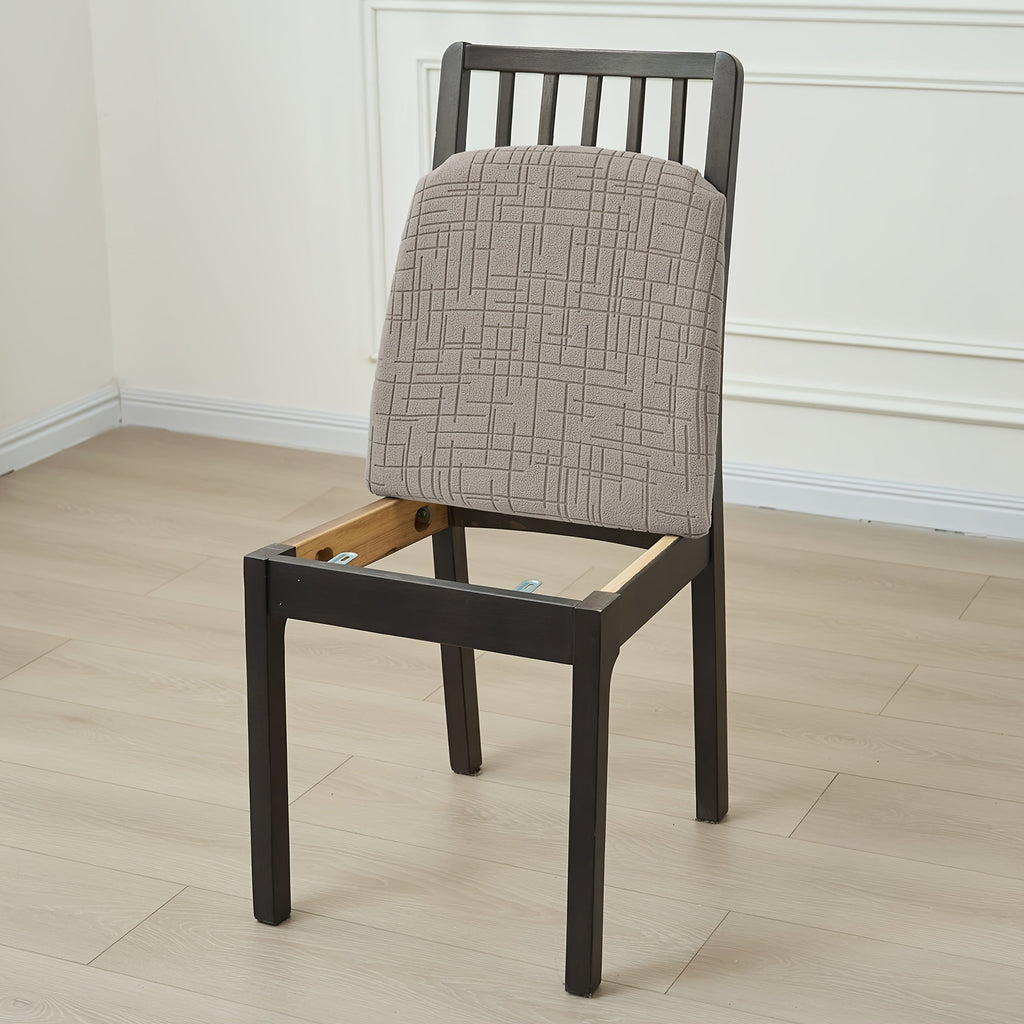Crossfit Elastic Dining Chair Covers — Cross-Textured Stretch Fabric, Secure Fit