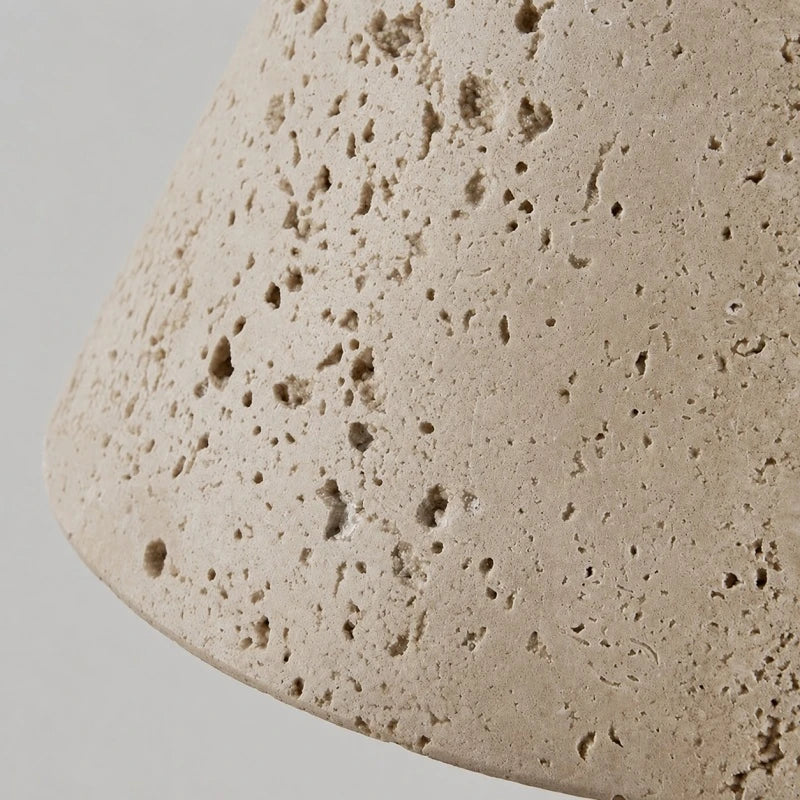 Natural Travertine Cone Wall Sconce | Souliia
