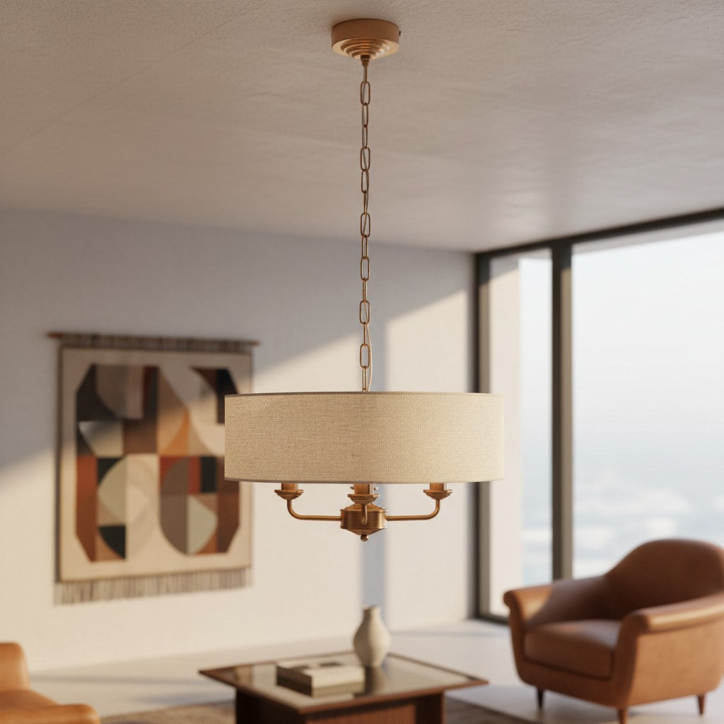 Tela elegante Mehrarm-Hängeleuchte mit skulpturalen Schirmen für Esszimmer und Wohnbereich | Souliia