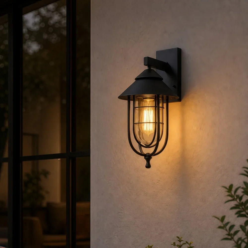 Patnox Outdoor Glass Wall Light | Souliia