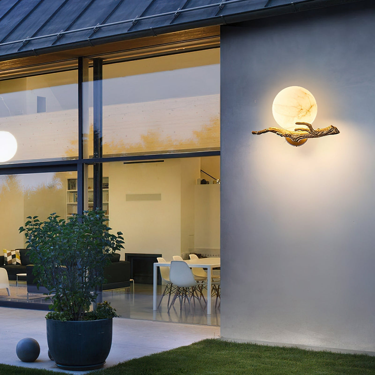 Retro Twigs Alabaster Wall Lamp | Souliia