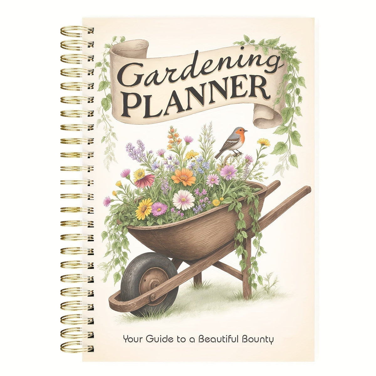 Gardenlog A5 Undated Spiral Garden Planner — 116 Pages, Structured Layouts