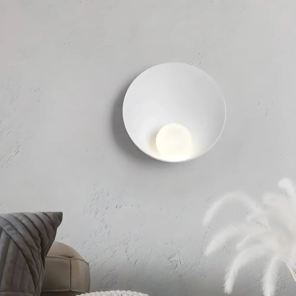 Serenity Modern Resin Japandi Metal Wall Lamp | Souliia