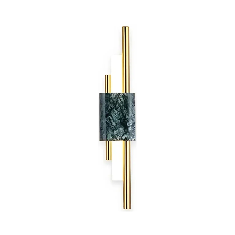 Refined Radiance Marble Accents Wall Light | Souliia