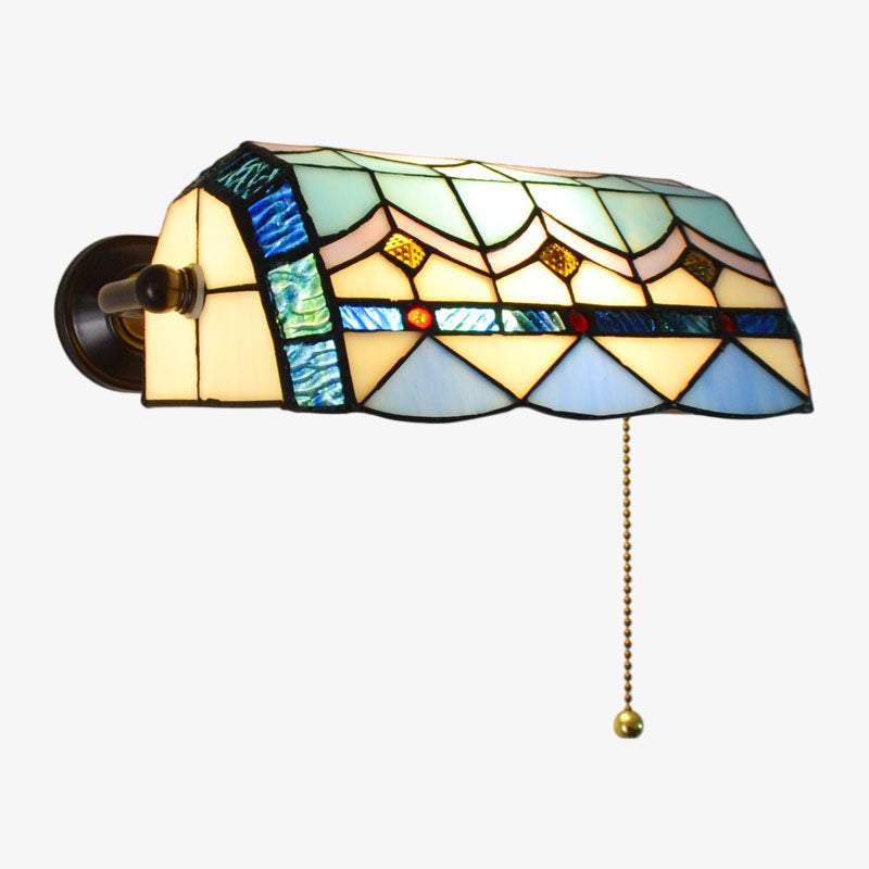 TF Tivanny Floral Stained Glass Wall Light - Tiffany Inspired Wall Sconce for Bedroom or Hall Decor | Souliia