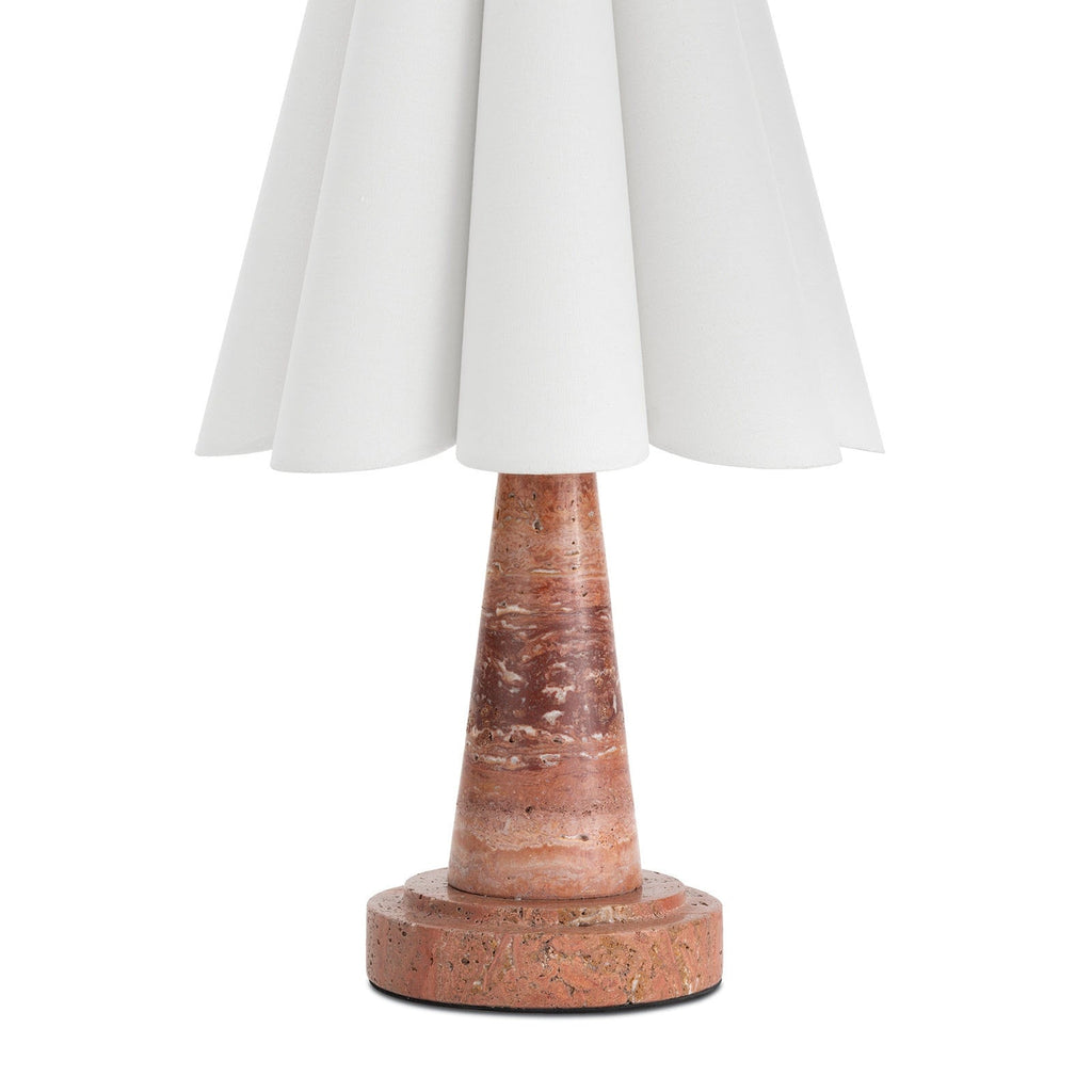 Shadon Marble Pleated Table Lamp | Souliia