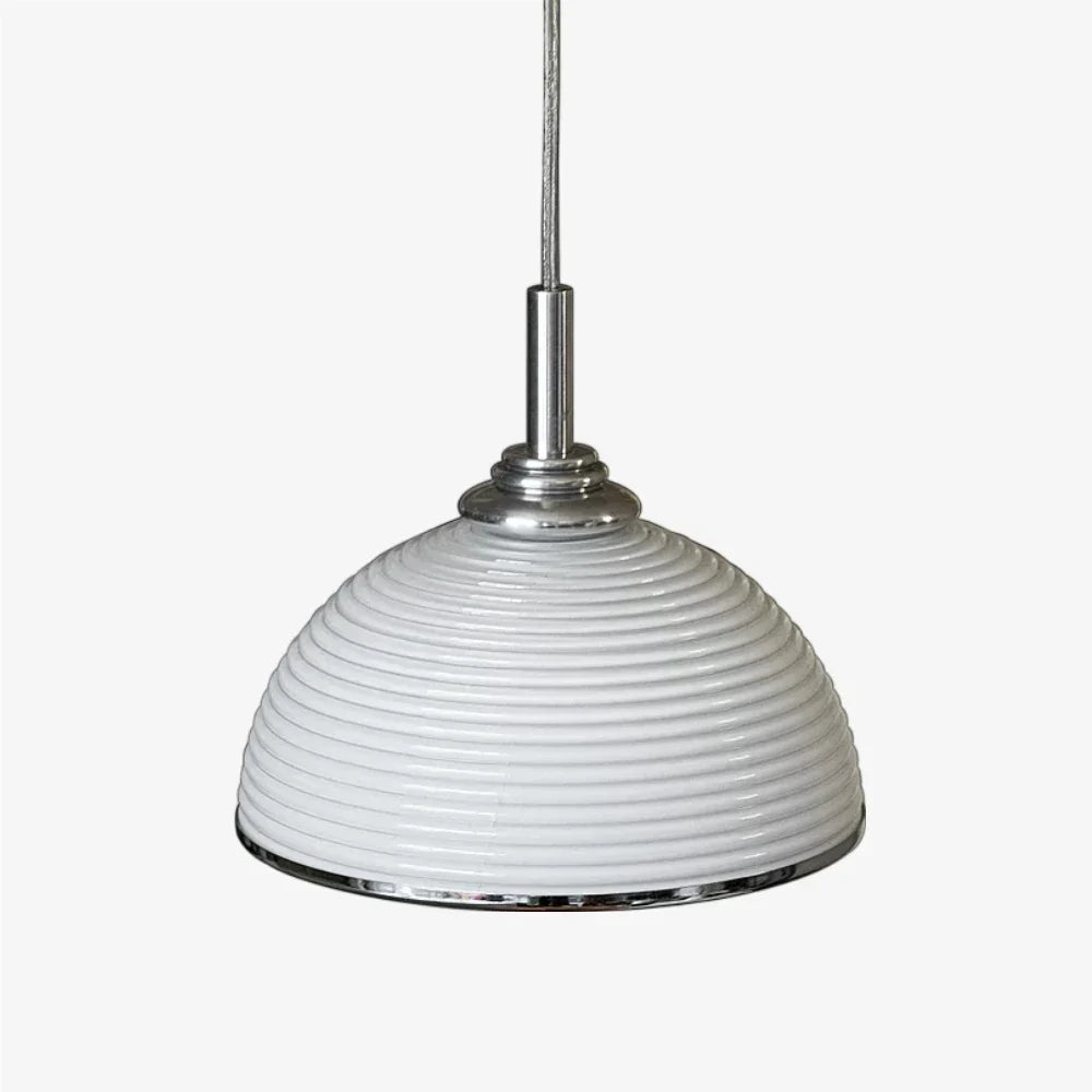 Ribelle Ribbed Glass Pendant Light for Dining Rooms and Bedrooms | Souliia