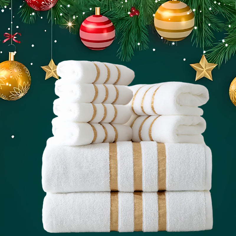 Luxebliss 8-Piece 100% Cotton Towels Set — 400 GSM Hotel-Quality Plush & Absorbent