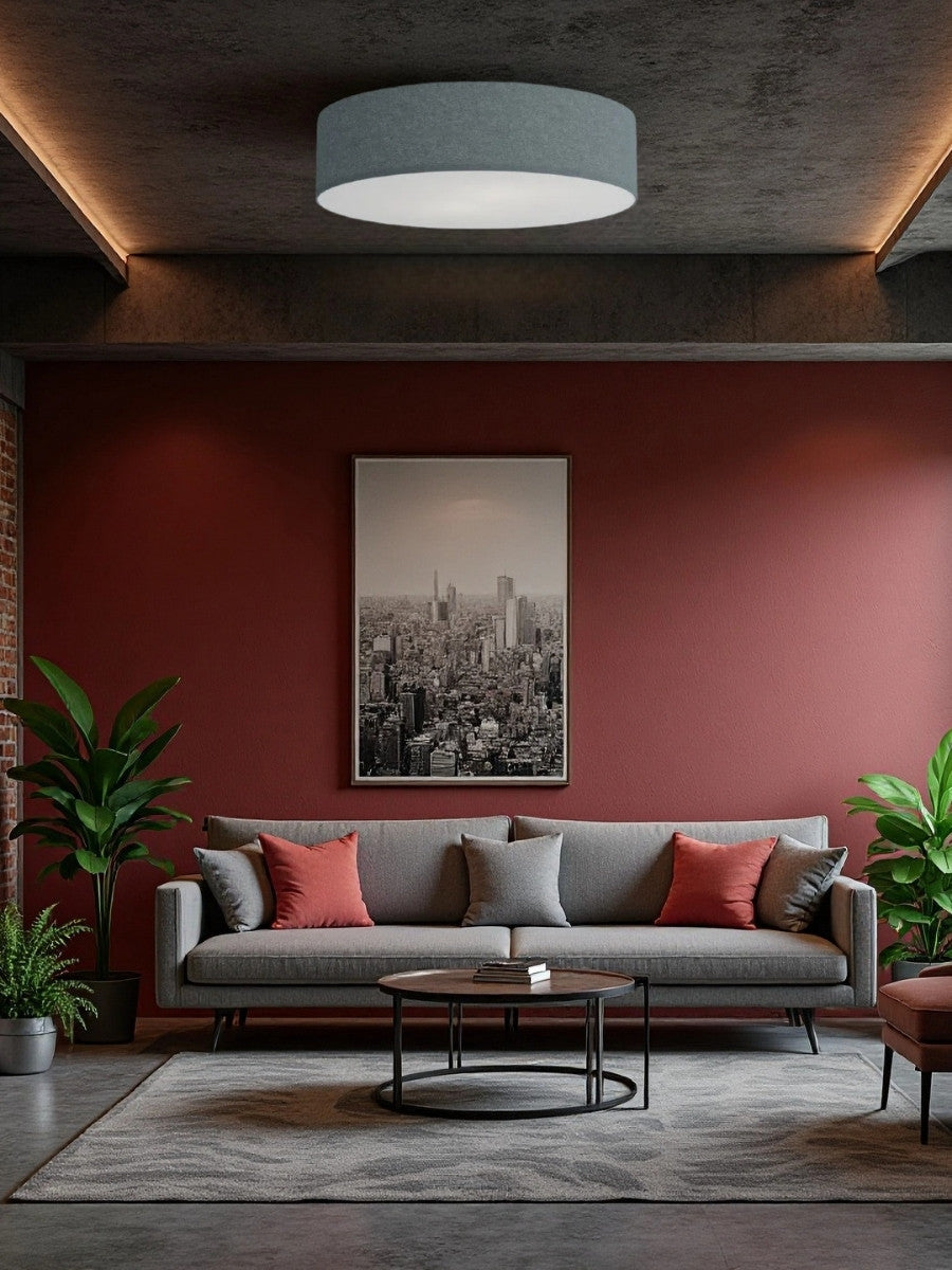 Soft Deckenlampe – Stoff- und Acryl-Rundleuchte für stimmungsvolles Licht | Souliia