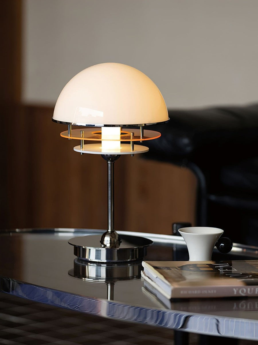 Sunset Bauhaus Vintage Stil Acryl Sonnenuntergang Tischlampe - AFTERGLOW S2 | Souliia