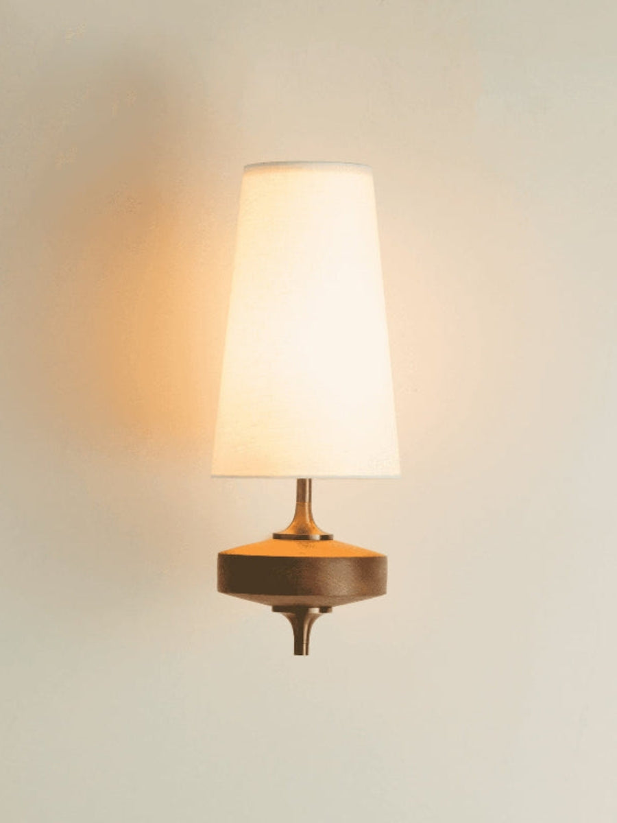 Rowan Retro Fabric Shade Wall Sconce – Classic Fabric Lighting For Bedroom | Souliia