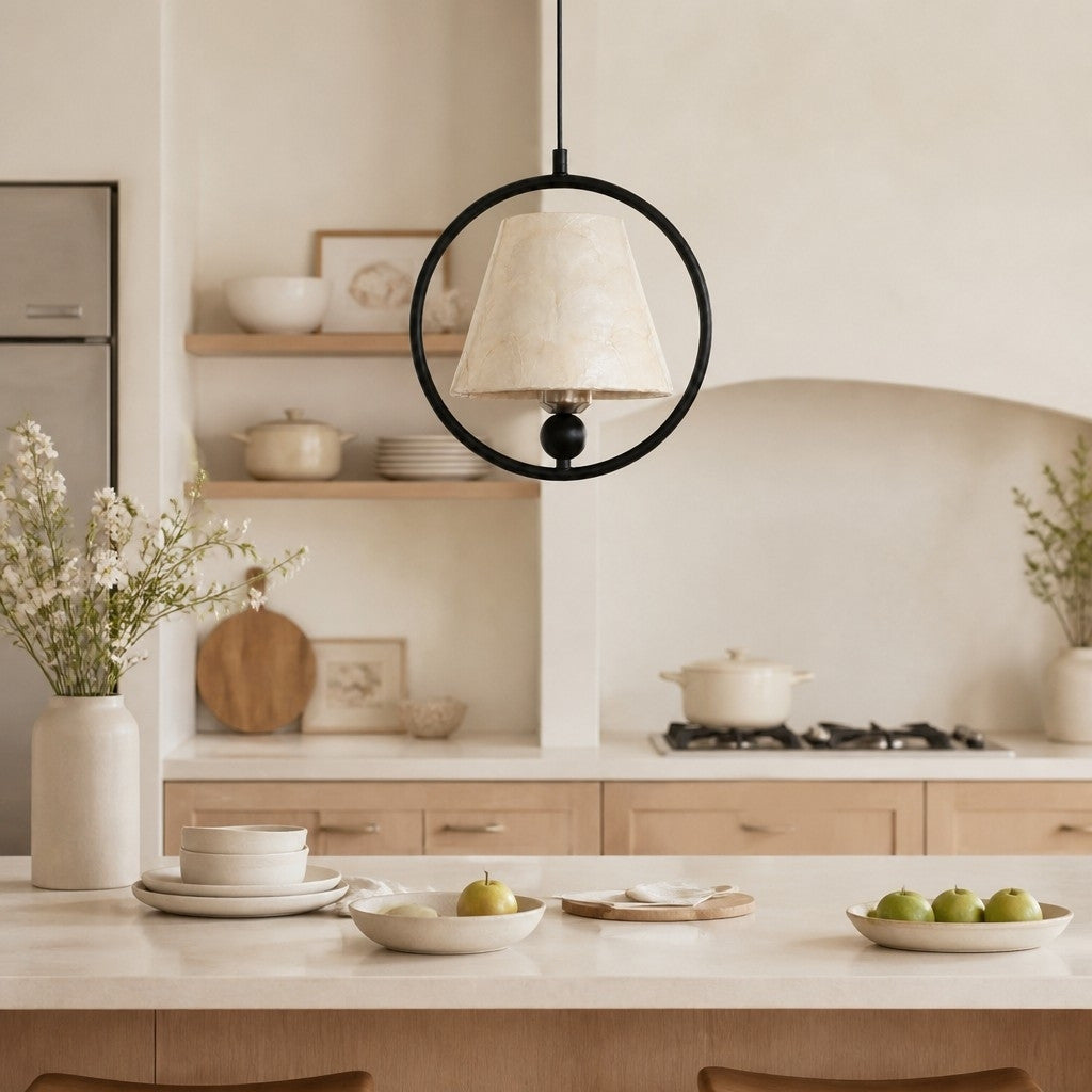 Skulpturales Ring-Design Moderne Pendelleuchte für Wohnzimmer Akzentbeleuchtung | Souliia