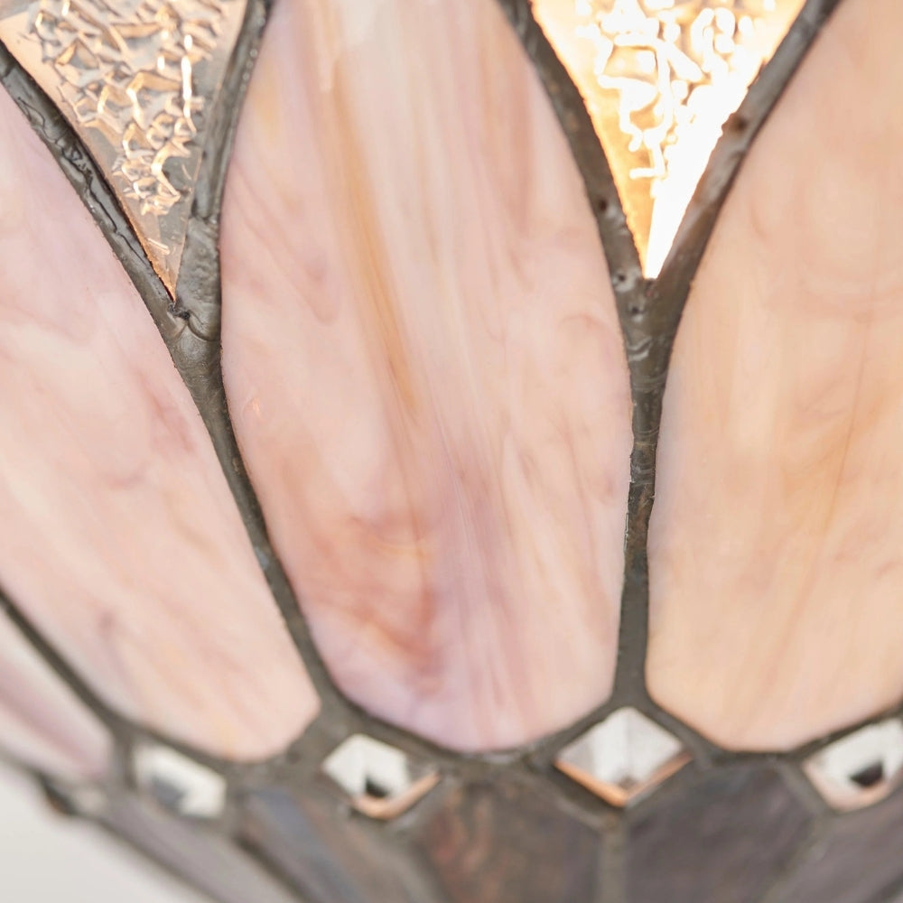 TF Layered Glass and Curved Metal Arm Wall Lamp – Transitional Art Deco Wall Sconce for Bedroom and Entryway | Souliia