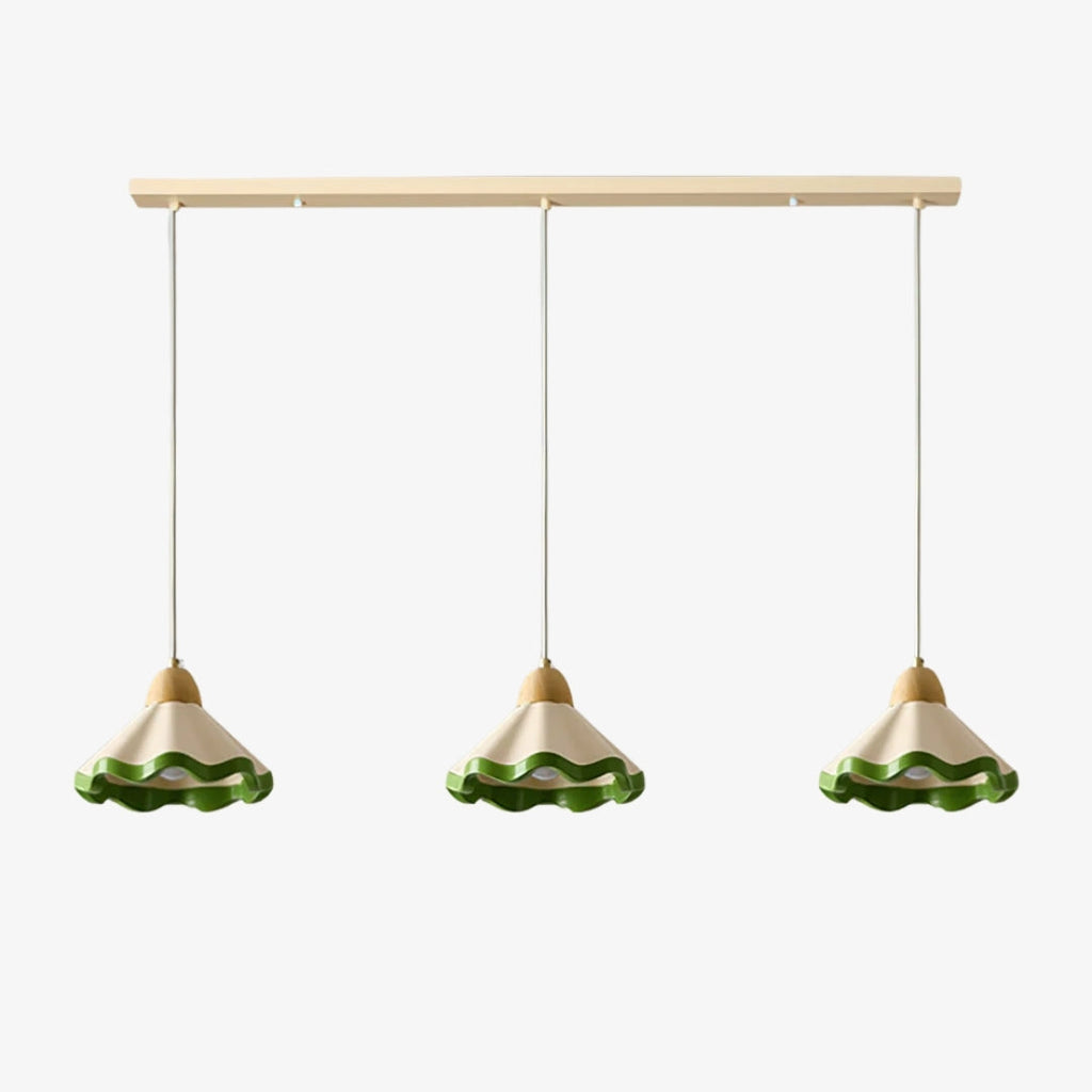 Resinova Wave-shaped Pendant Light - Modern Metallic Resin for Dining Rooms and kitchens | Souliia