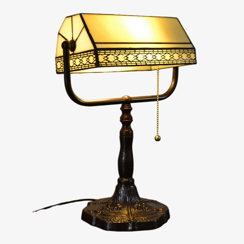 TF Tivanny Floral Stained Glass Desk Lamp - Vintage Table Light for Bedroom Study Living Room | Souliia