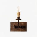 Rustic Candle Wood Wall Sconce | Souliia