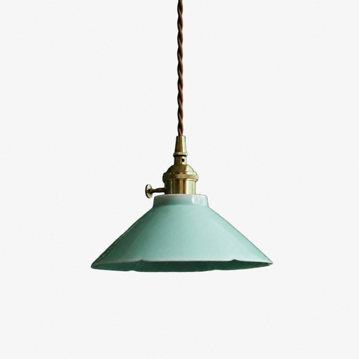 Plum Green Ceramic Pendant Light | Souliia