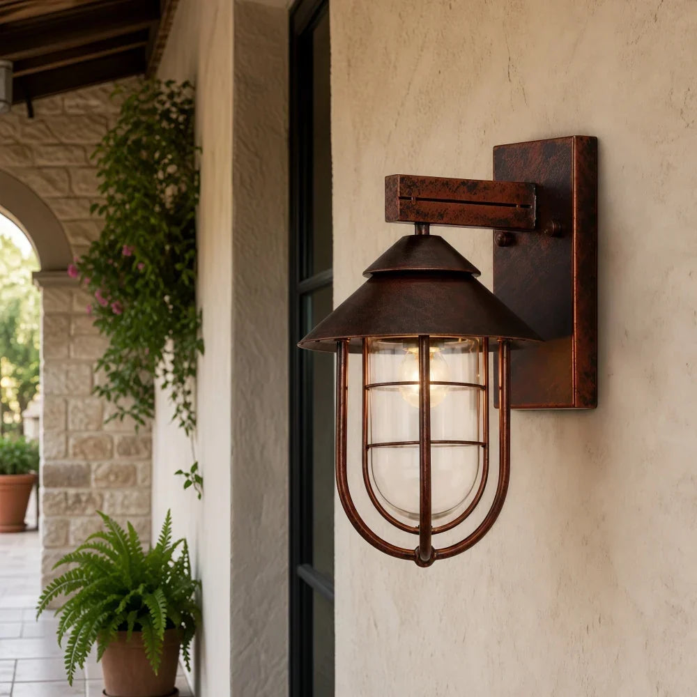 Patnox Outdoor Glass Wall Light | Souliia