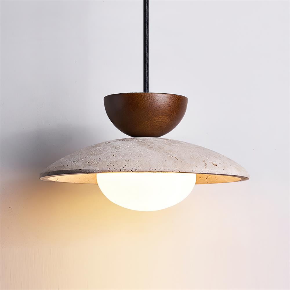Tia Travertine Pendant Lamp | Souliia