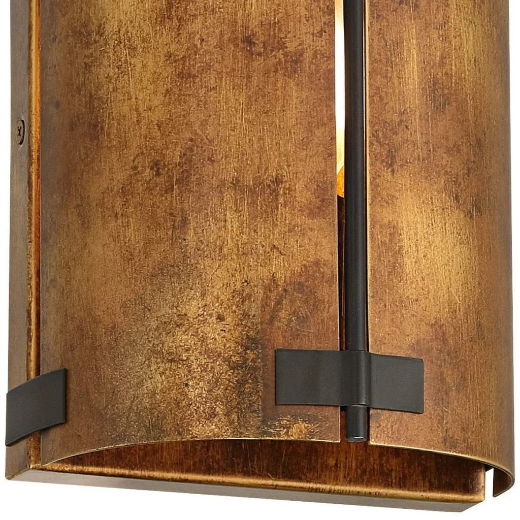 Rustivon Curved Wall Sconce - Vintage Metal Light for Bedroom | Souliia