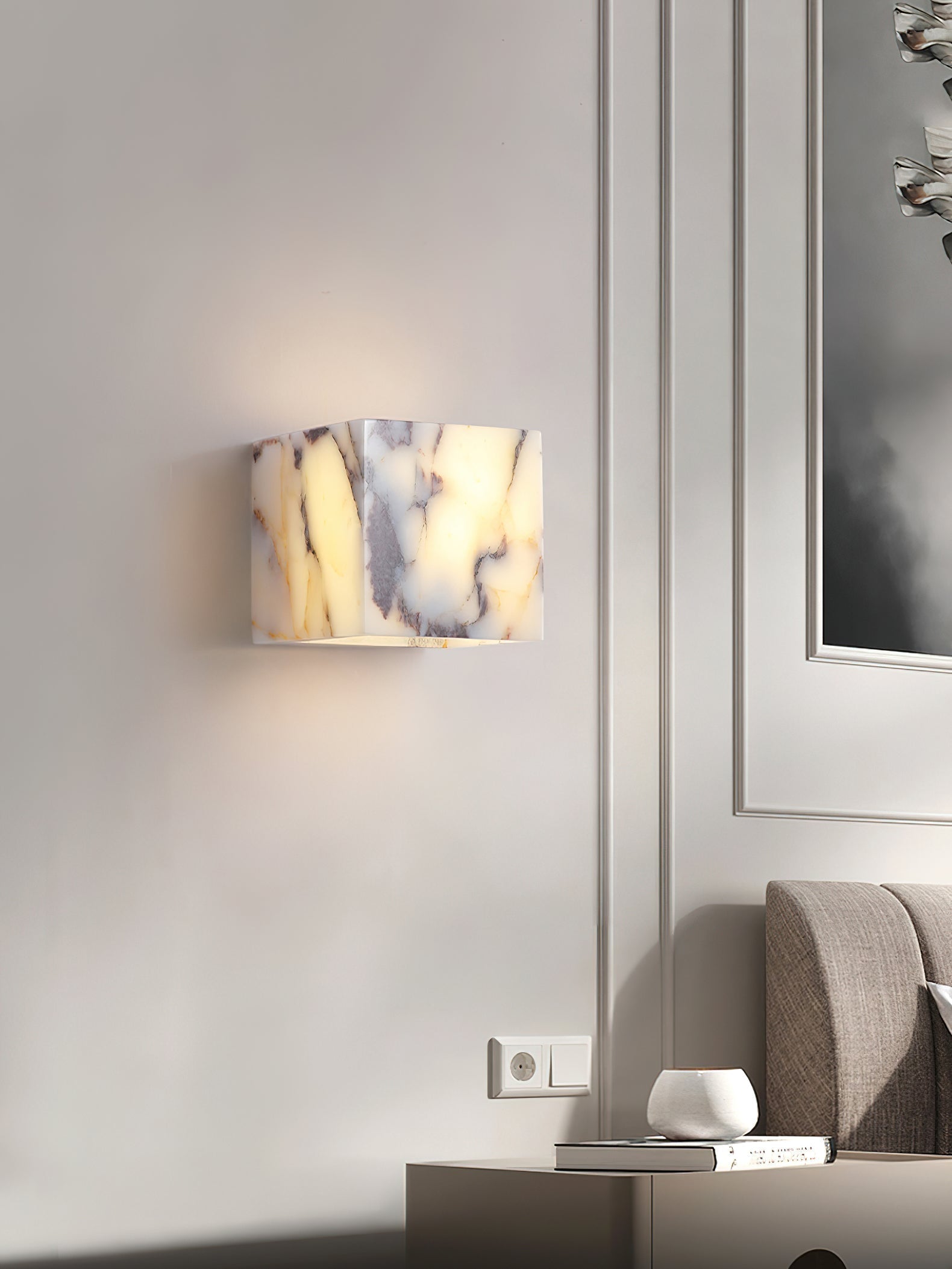 Square Marble Wall Lamp | Souliia