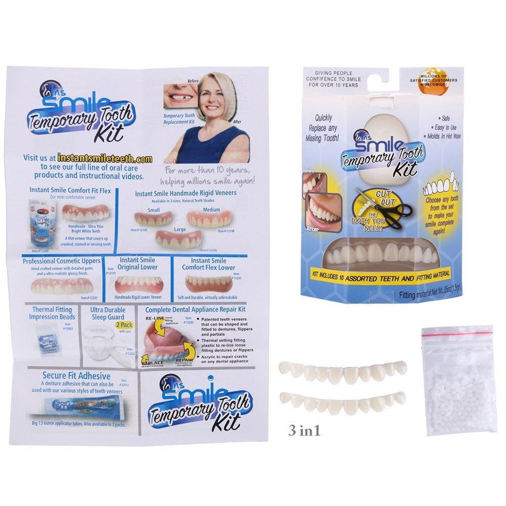 Temporary Cosmetic False Teeth — Natural-Looking Smile Veneers