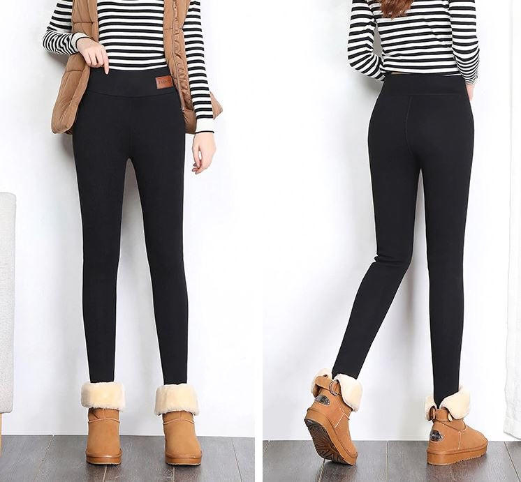 Női meleg polár téli leggings - rugalmas, kényelmes szabás