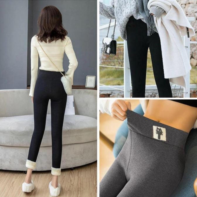 Női meleg polár téli leggings - rugalmas, kényelmes szabás