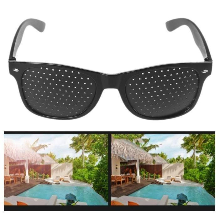 Gafas estenopeicas antifatiga — Ayuda para la visión de cerca y de lejos